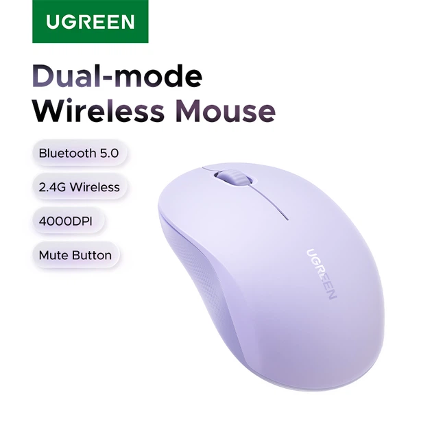 Миша бездротова UGREEN M331 Multi-mode Wireless Mouse Purple (KST-UGR-65626) - фото 2 Миша бездротова UGREEN M331 Multi-mode Wireless Mouse Purple (KST-UGR-65626) - фото 2