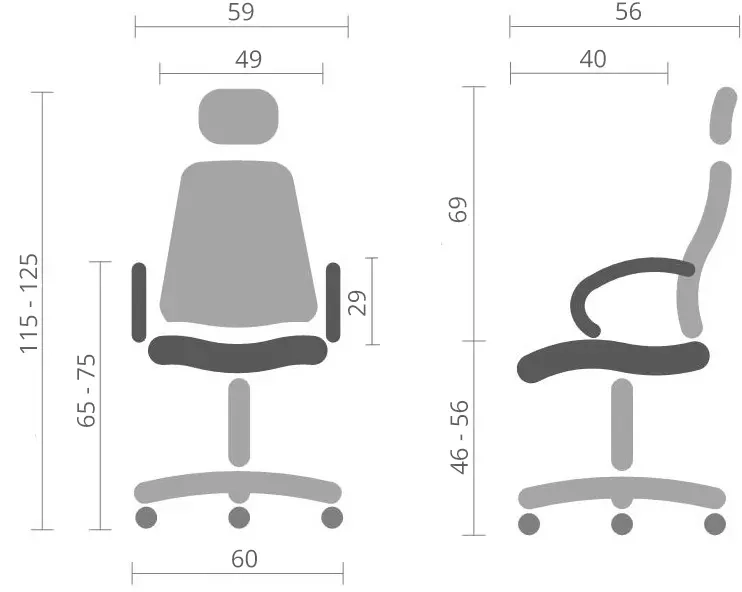 Крісло комп'ютерне офісне з сітчастою спинкою АКЛАС Тревіз GR Tilt Сірий (00136047) - фото 23 Крісло комп'ютерне офісне з сітчастою спинкою АКЛАС Тревіз GR Tilt Сірий (00136047) - фото 23