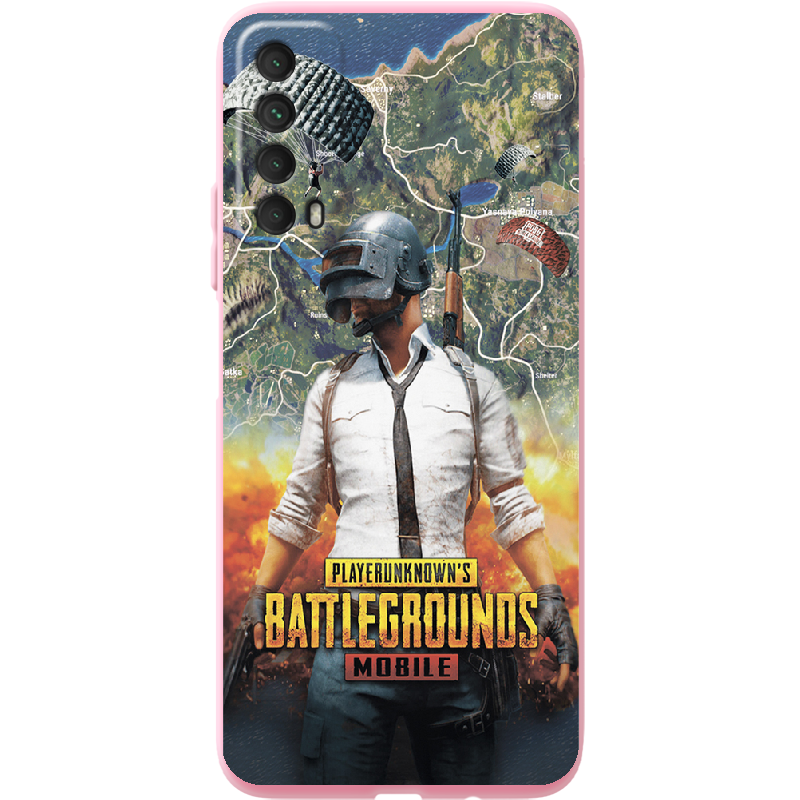 Чохол Boxface Huawei P Smart 2021 PUBG Mobile Рожевий силікон (41133-up2309-41821)