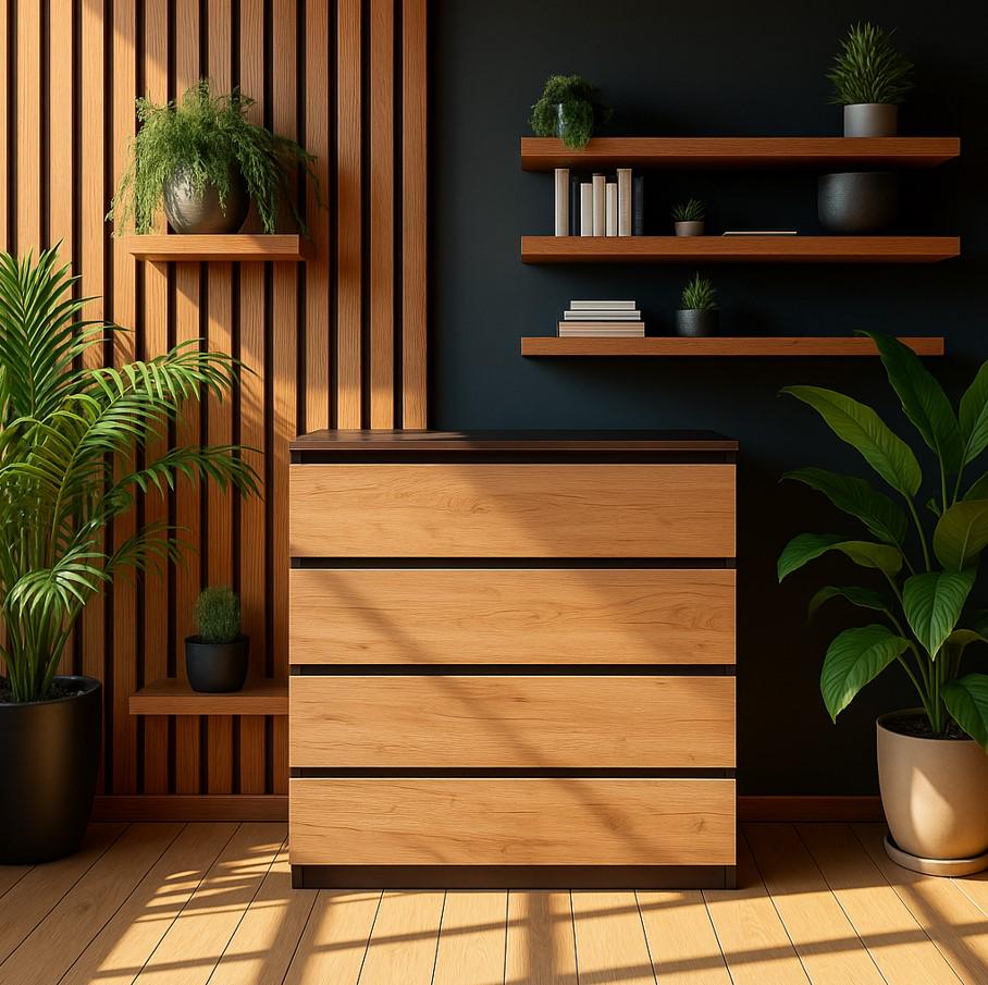 Комод cучасний із шухлядами для спальні Майстер Форм Брайт 900х376х950 мм Венге магія/Дуб крафт золотий (20184) - фото 1 Комод cучасний із шухлядами для спальні Майстер Форм Брайт 900х376х950 мм Венге магія/Дуб крафт золотий (20184) - фото 1