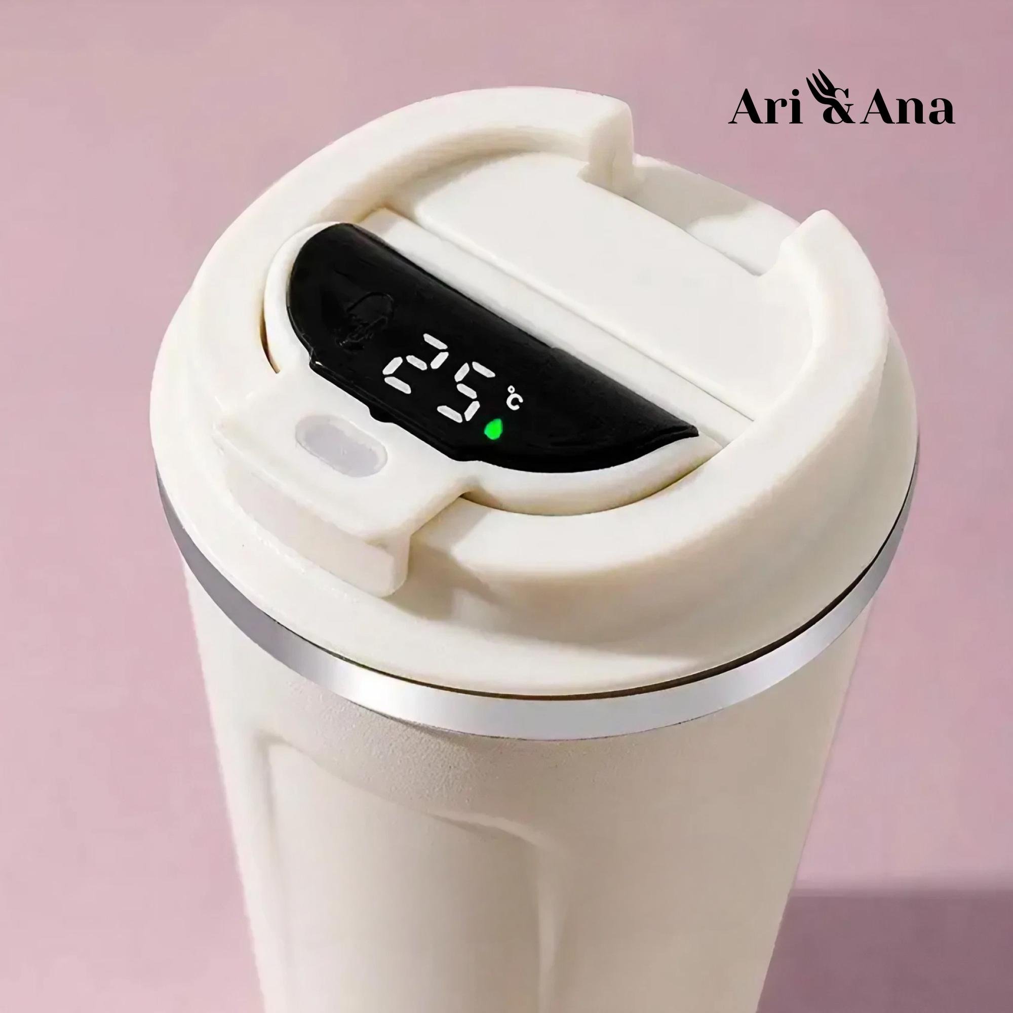 Термокружка Ari/Ana сенсорный дисплей из нержавеющей стали герметичная крышка 380 мл Белый - фото 4