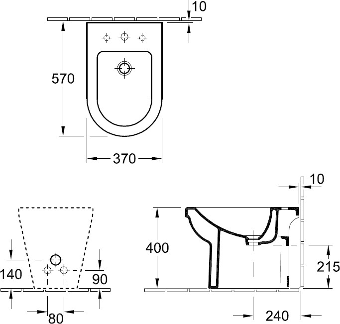 Биде Villeroy & Boch Omnia Architectura (54740001)