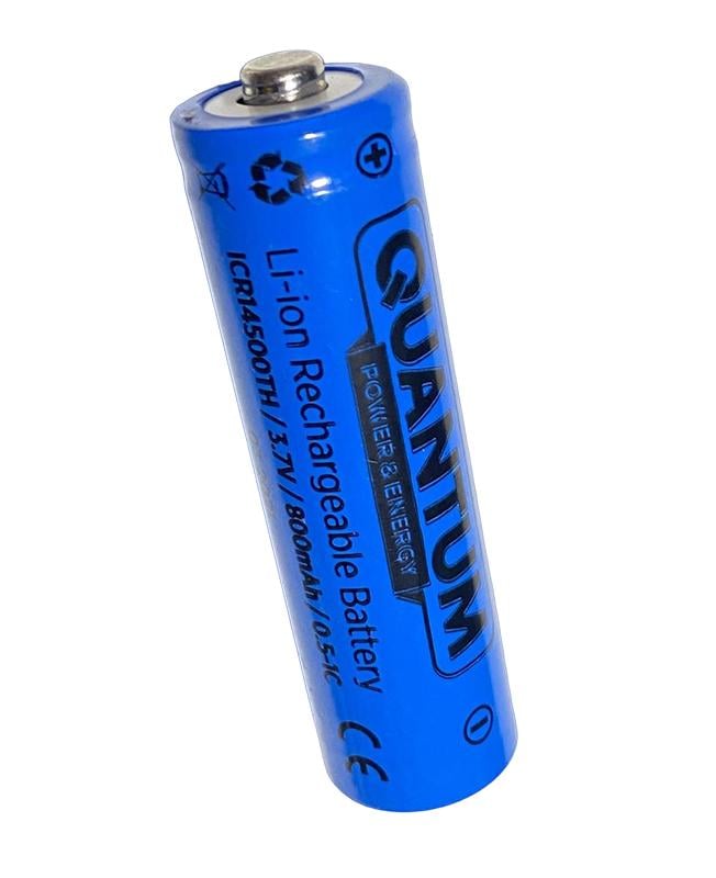 Акумулятор Quantum 14500 3,7V 800 mAh Li-ion з клемою (103031) - фото 1