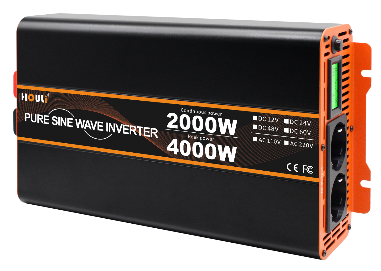 Інвертор з чистим синусом 4000 W 2 розетки EU 12-220 V - фото 1