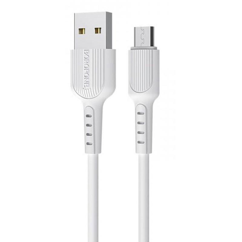 Кабель дата Borofone BX16 USB MicroUSB 1 м White (00000060123_1)