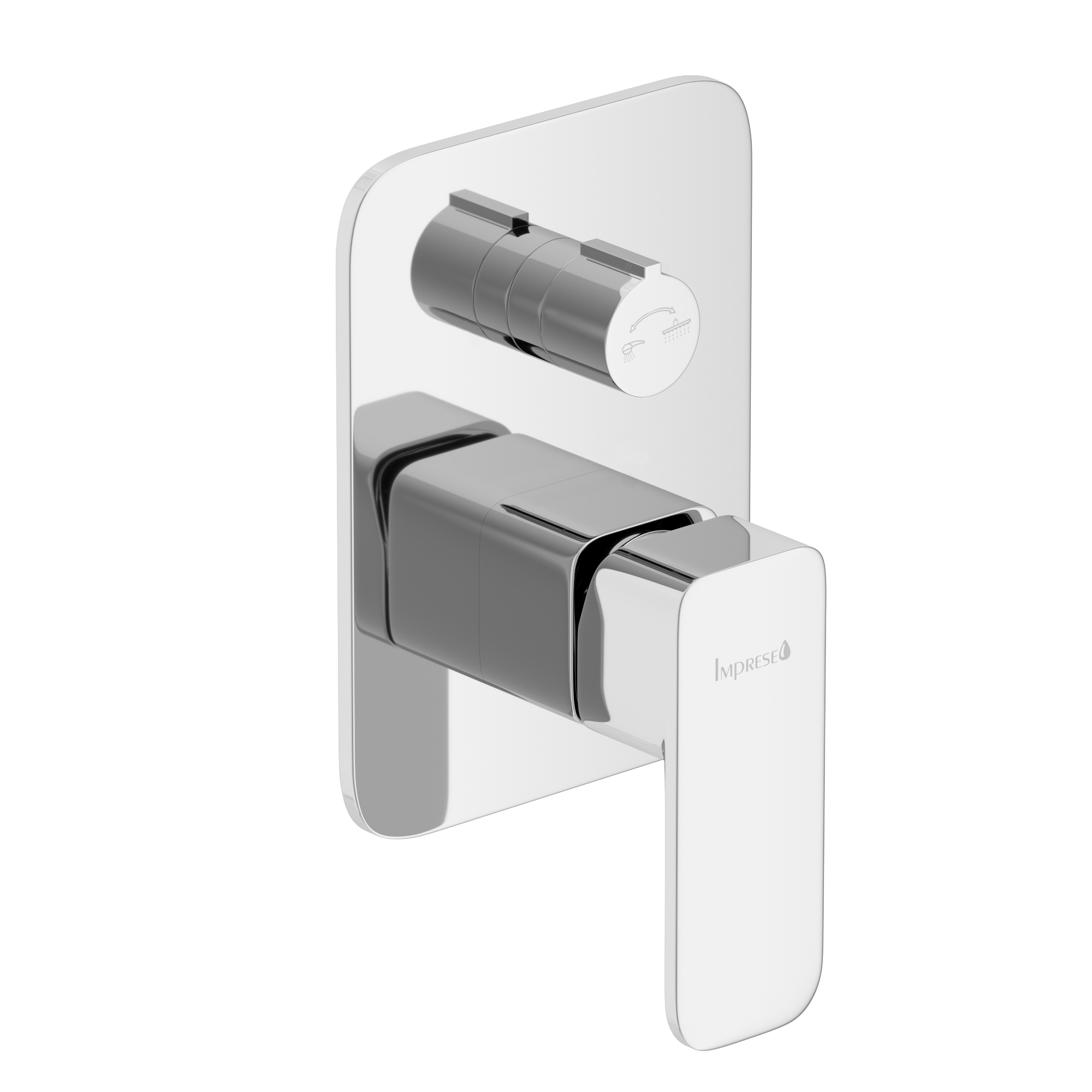 Змішувач прихованого монтажу Imprese Bilovec f04600901SQ з перемикачем Хром (253629)