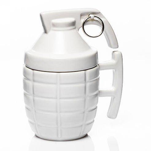 Чашка с крышкой Stenson Grenade 280 мл Белый (YG01177)