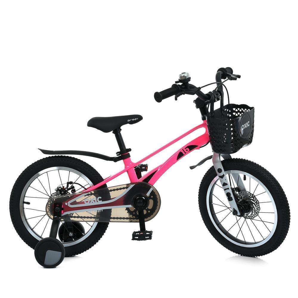 Дитячий велосипед PROF1 Oxic 16" магнієвий з кошиком Рожевий - фото 1 Дитячий велосипед PROF1 Oxic 16" магнієвий з кошиком Рожевий - фото 1
