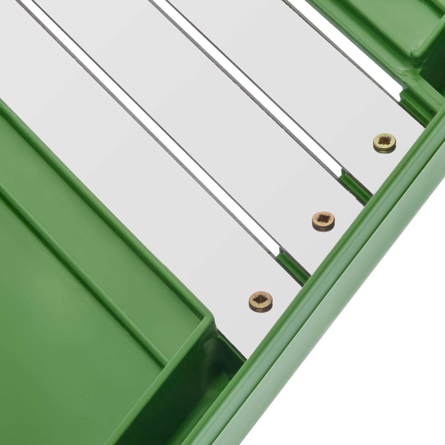 Шинковка для капусты и нарезки овощей/фруктов ручная пластиковая 3 лезвия 16,5х39 см Зеленый (86793) - фото 7 Шинковка для капусты и нарезки овощей/фруктов ручная пластиковая 3 лезвия 16,5х39 см Зеленый (86793) - фото 7