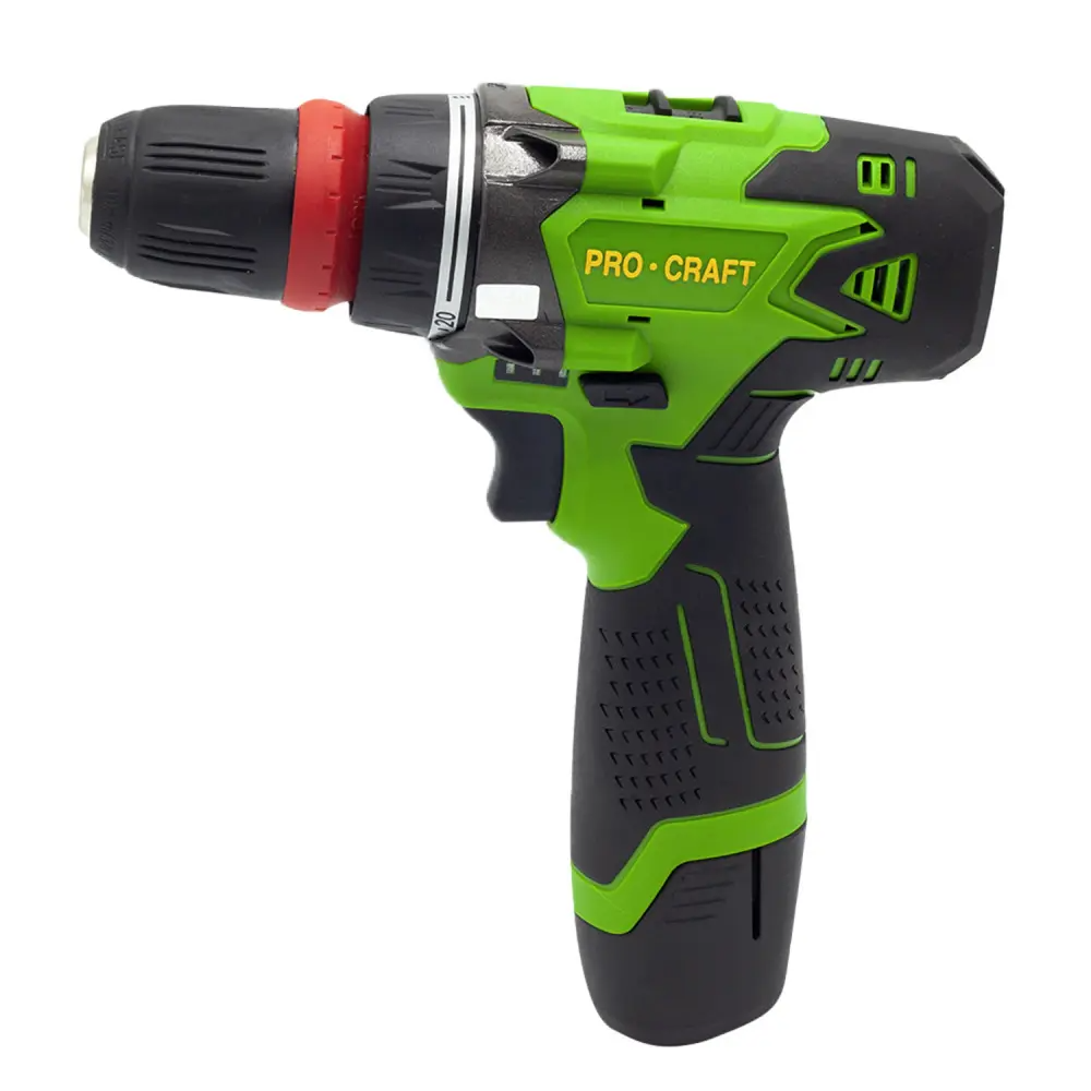 Шуруповерт аккумуляторный ProCraft PA12DFR Universal с 2 аккумуляторами Li-ion и зарядным устройством с кейсом