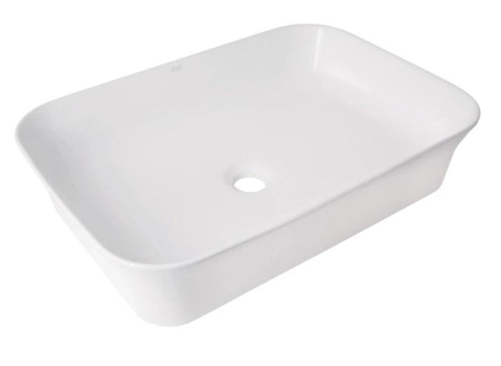 Раковина накладная Qtap Virgo N 560x380x130 мм с донным клапаном White (QT18116308W48462)