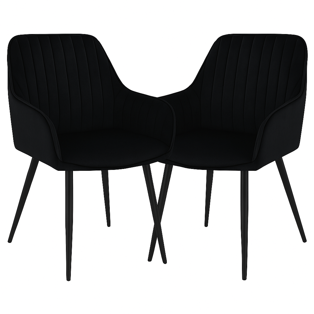 Комплект стульев Homart 2 шт. DC-111 велюр Черный (9885)