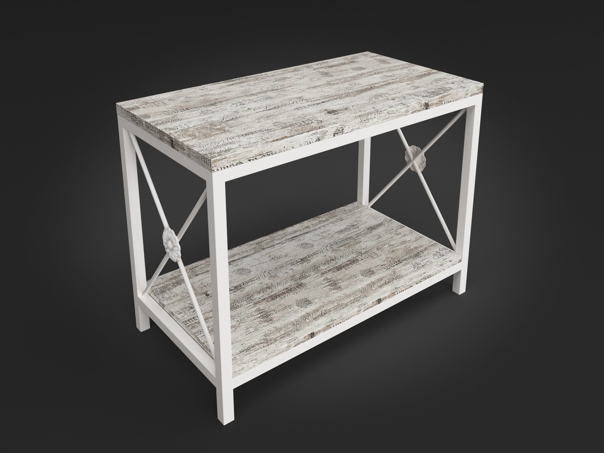 Стол Тироль журнальный Белый/Кантри лейбл