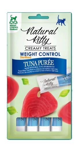 Лакомство-пюре для кошек Natural Kitty Fuctional Creamy Treat Tuna Puree Weight Control/Sterilised из тунца контроль веса 4х12 г (SNK24014) Лакомство-пюре для кошек Natural Kitty Fuctional Creamy Treat Tuna Puree Weight Control/Sterilised из тунца контроль веса 4х12 г (SNK24014)