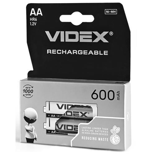Акумулятори Videx HR6/AA 600 mAh double blister 2 шт.