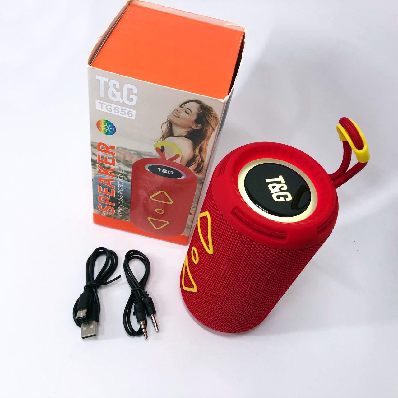 Колонка портативна Bluetooth радіо/акумуляторна Червоний (TG656 FM) - фото 6 Колонка портативна Bluetooth радіо/акумуляторна Червоний (TG656 FM) - фото 6