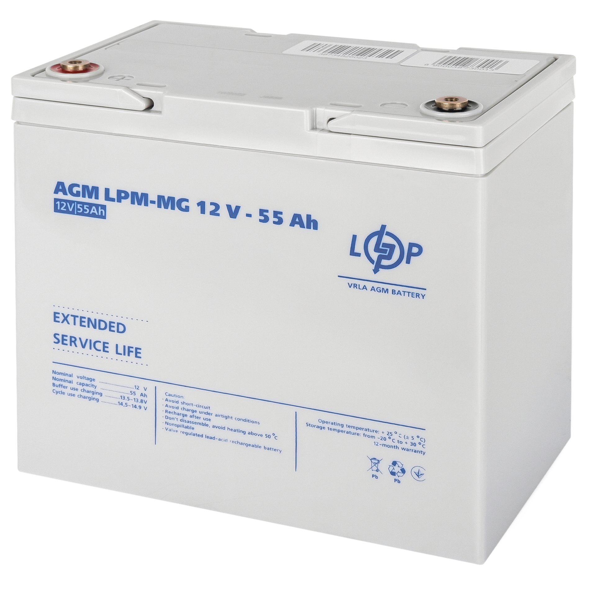 Аккумулятор мультигелевый LPM-MG 12V-55 Ah