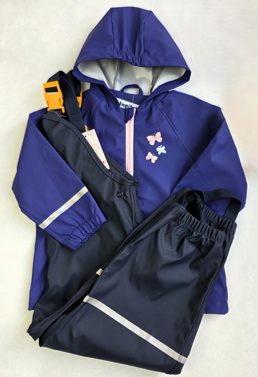 Дождевик-комплект для девочек Lupilu без утепления 98-104 см (082816/088993)