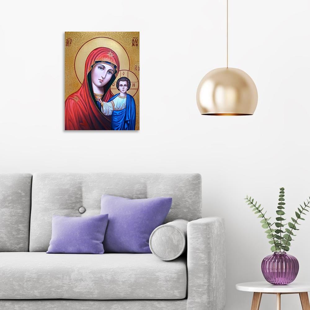 Алмазна мозаїка голограмні стрази SHLab Ікона Божої Матері SHS-27579 30x40 см - фото 5 Алмазна мозаїка голограмні стрази SHLab Ікона Божої Матері SHS-27579 30x40 см - фото 5