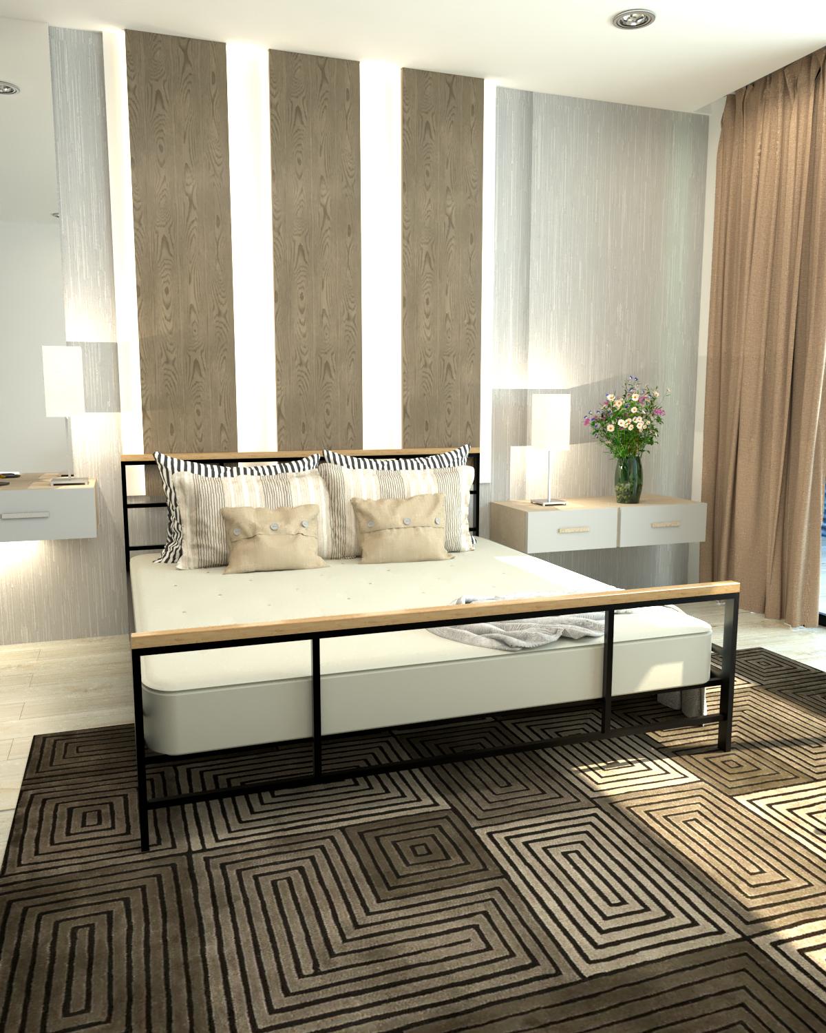 Кровать EcoLoft Марсель WO-1490 в стиле лофт (35729690)