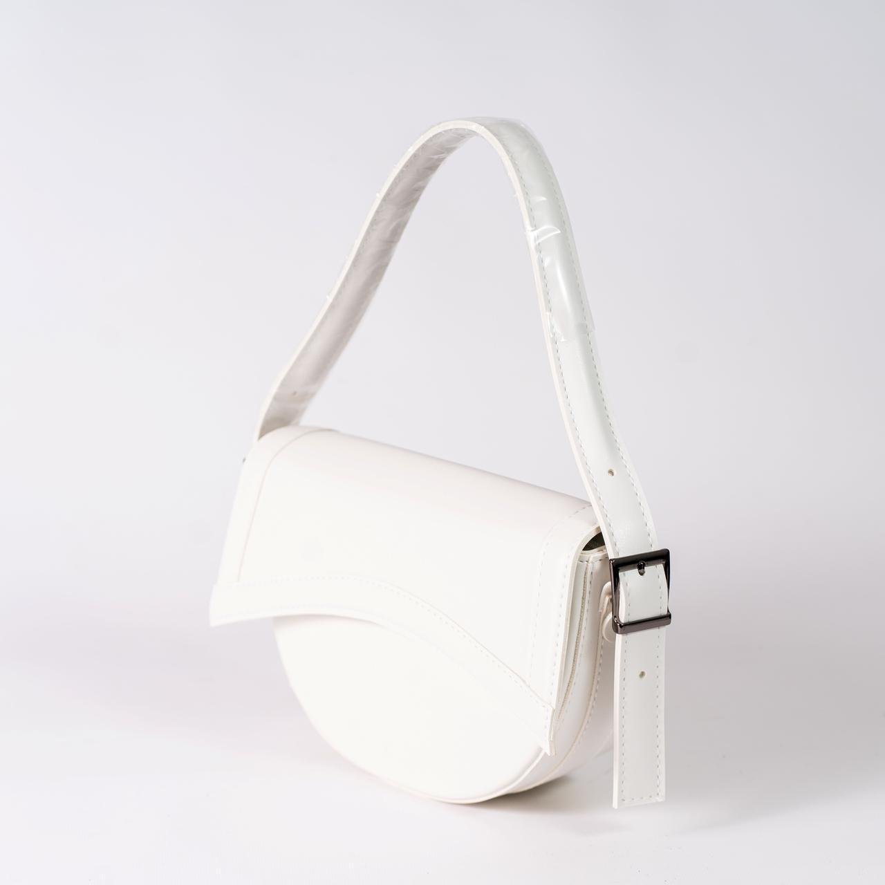 Сумка женская полукруглая XENIA № 33-24 из эко-кожи Белый - фото 2 Сумка женская полукруглая XENIA № 33-24 из эко-кожи Белый - фото 2
