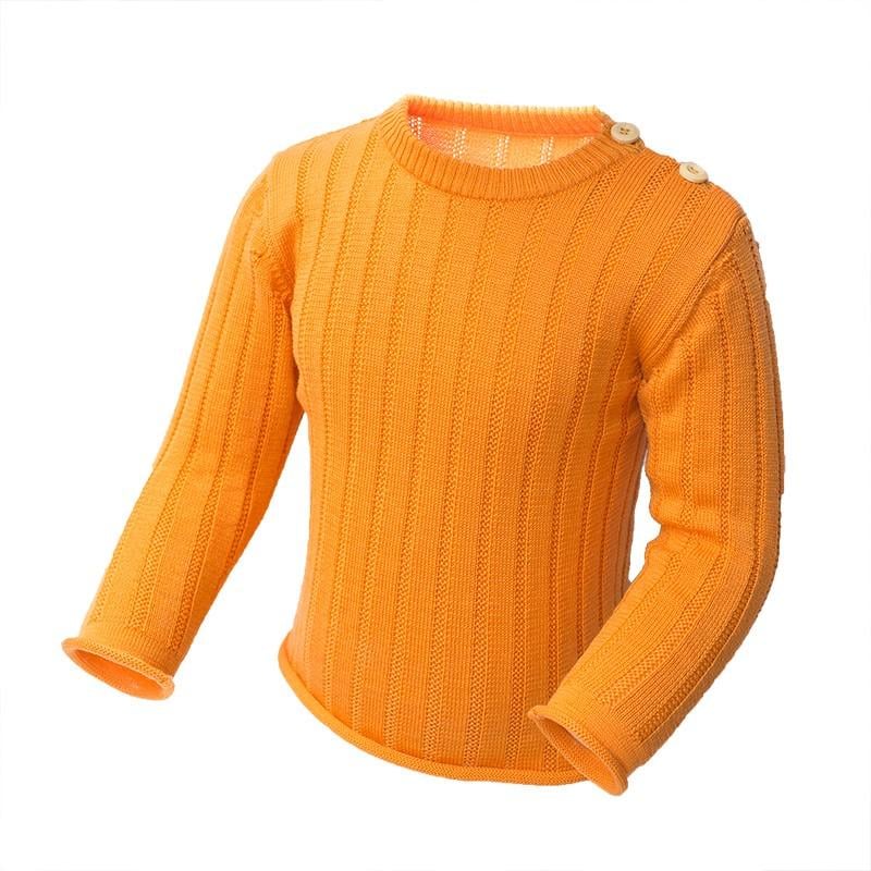 Джемпер из шерсти мериноса София 86-92 см Оранжевый (111-1-2)