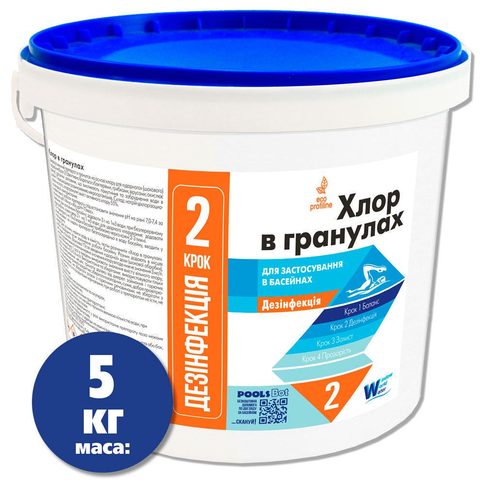 Хлор в гранулах для шоковой дезинфекции Water World Window 5 кг (10601014)