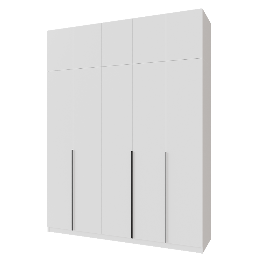 Шкаф распашной с тумбой и антресолью Меблітренд Чиназес Чита-2000.5 2000х500х2550 мм Белый (27707450)