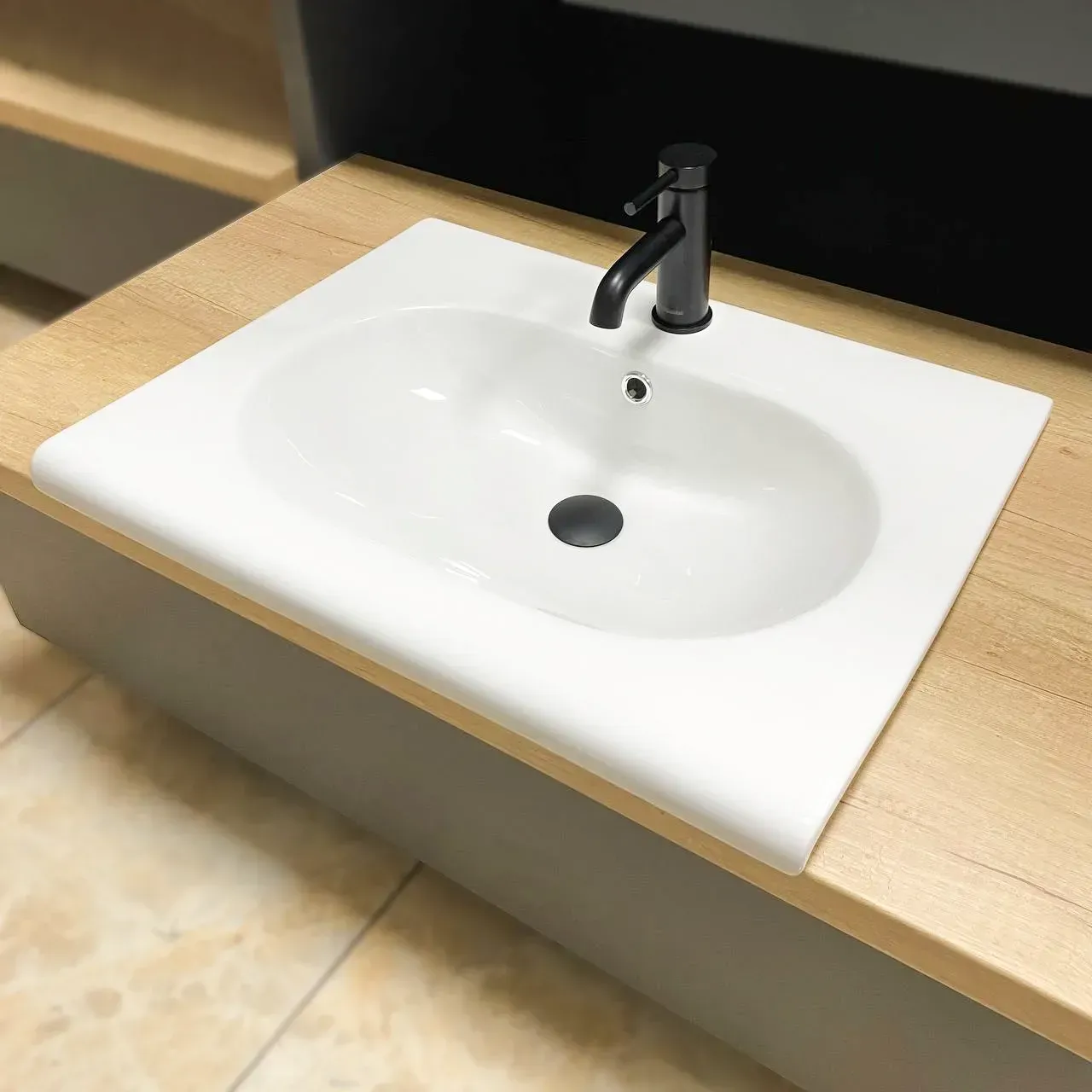 Раковина врезная VBI PORDENONE прямоугольная 605x475 мм Белый (RM-VBI-018047)