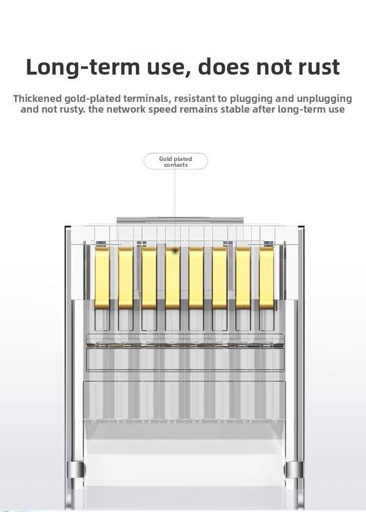 Коннектор Ugreen RJ45 Cat6a 10 гбит/с 10 шт. Серебристый (70316) - фото 6