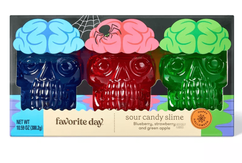 Череп с редкой конфетой Favorite Day Halloween Sour Skull Candy Slime 3 шт. 300 г (2795384240)