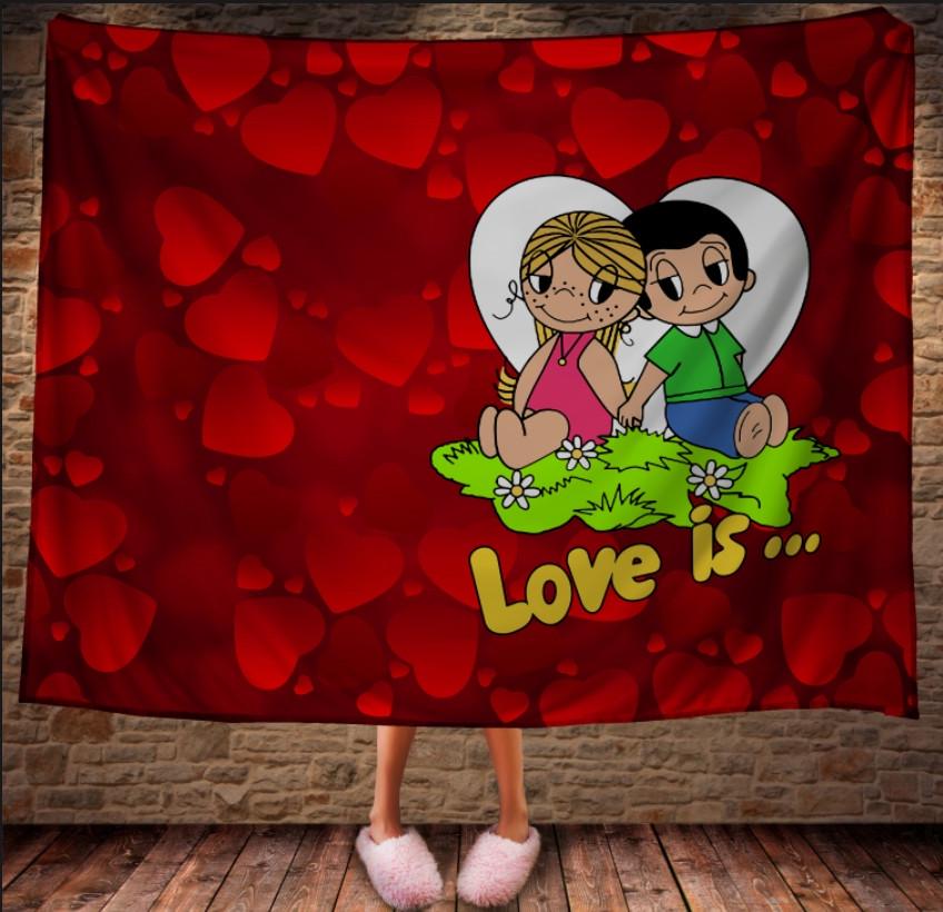 Плед с 3D принтом Love is 150х200 см (epi_0132)