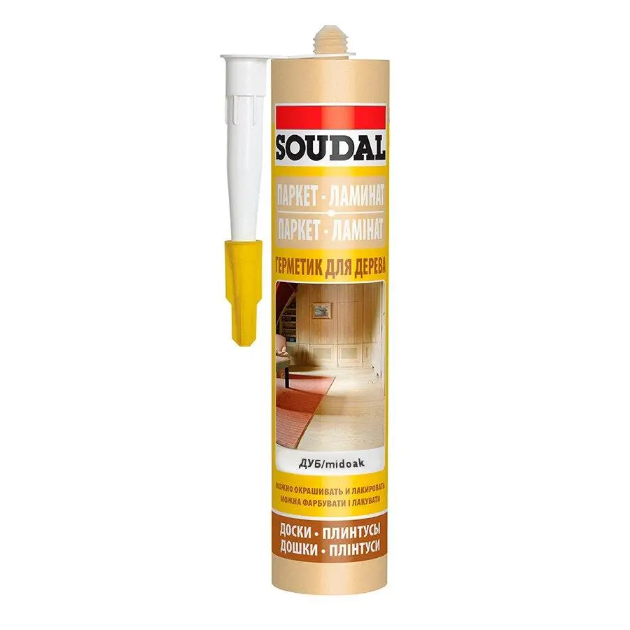 Герметик для дерева SOUDAL 280 мл Дуб (99900363) - фото 1 Герметик для дерева SOUDAL 280 мл Дуб (99900363) - фото 1