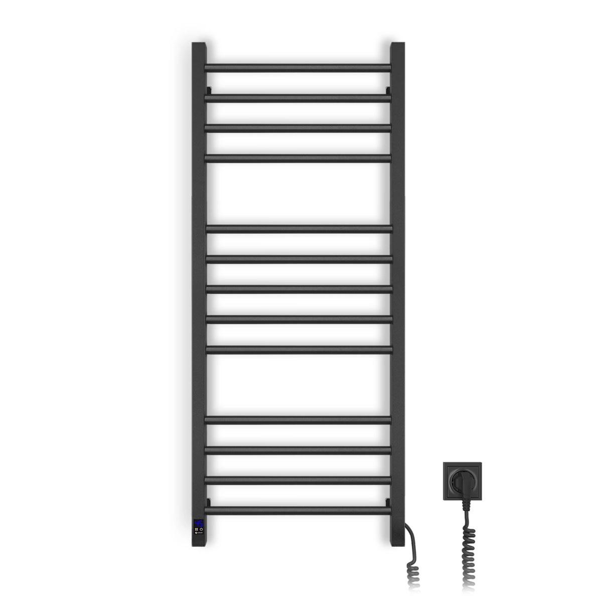 Полотенцесушитель Sensor Классик Квадро правый с таймером 500х1200 мм Черный муар