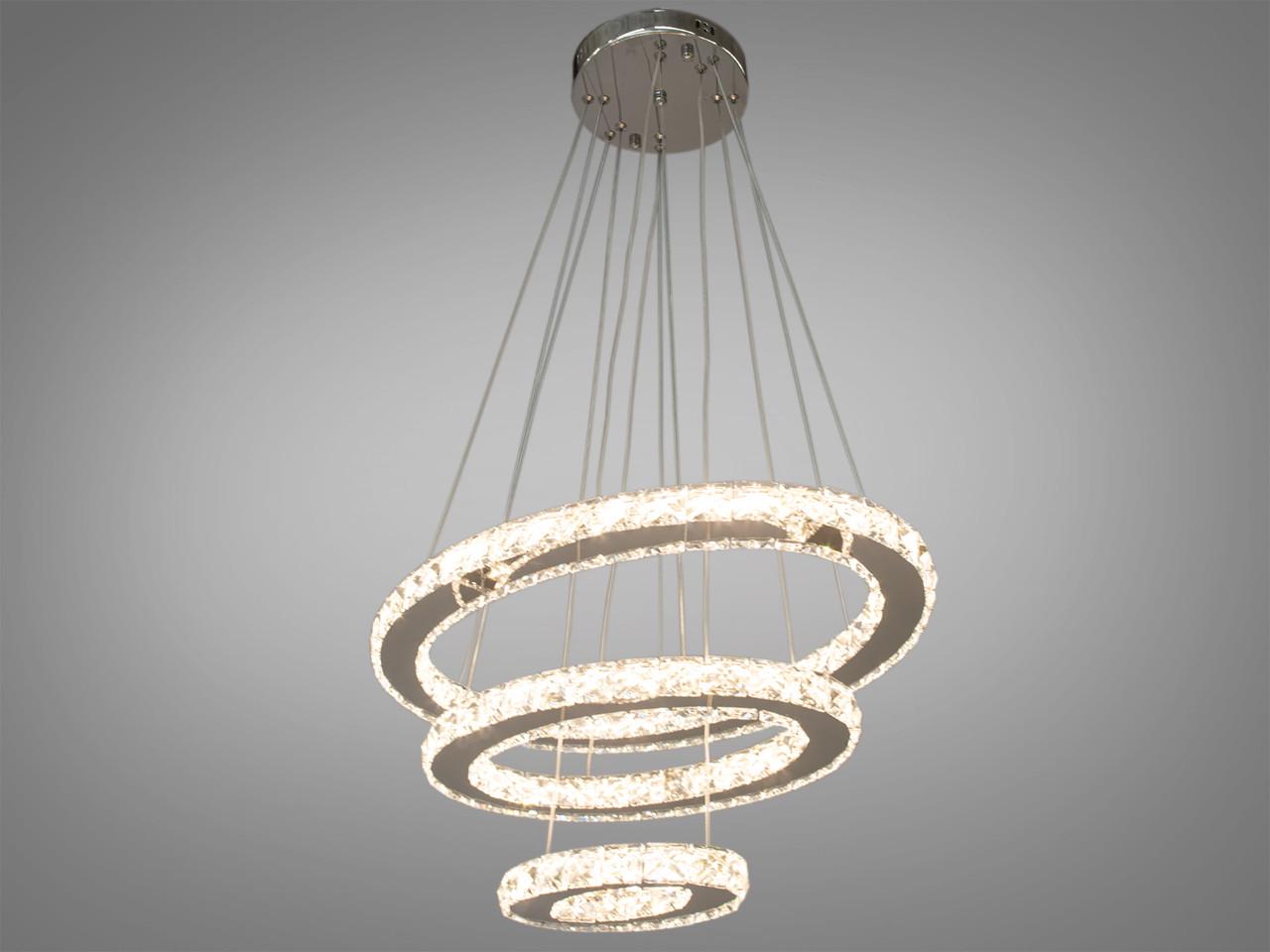 Люстра-подвес хрустальная LED 7242W/560+400+230 (2437589223)