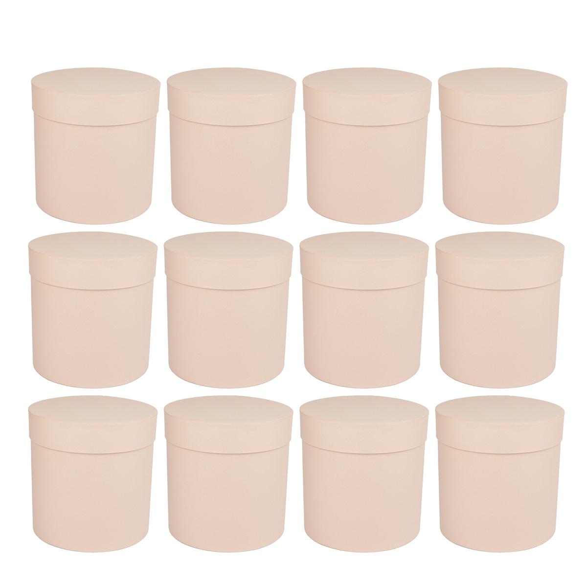 Коробка Perfectbox цилиндрическая набор 12 шт. 16х15х15 см Бежевый (15161217)