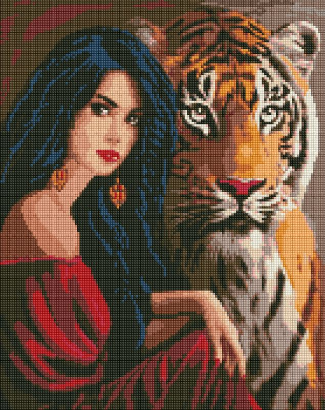 Алмазная мозаика Идейка Власть красоты с голограммными стразами AB 40x50 см (AMO7808)