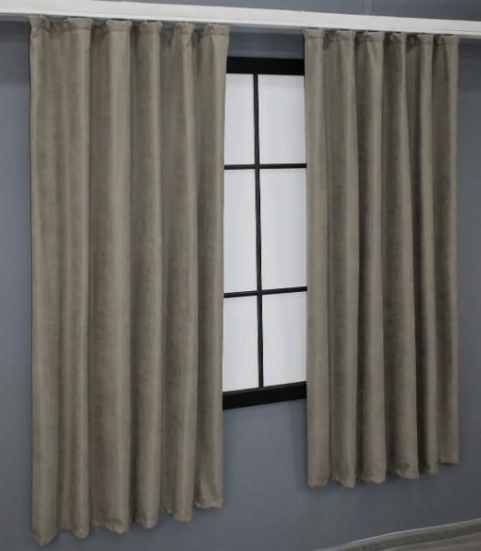 Штори Sparta мікровелюр 1,3х1,7 м 2 шт. Темно-бежевий (1195ш) - фото 3 Штори Sparta мікровелюр 1,3х1,7 м 2 шт. Темно-бежевий (1195ш) - фото 3