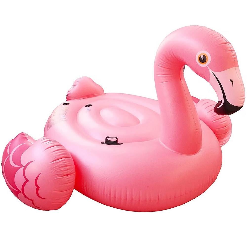 Надувной плот детский Intex Фламинго с ручками от 3 лет до 40 кг 143х137х97 см Розовый (31991951)