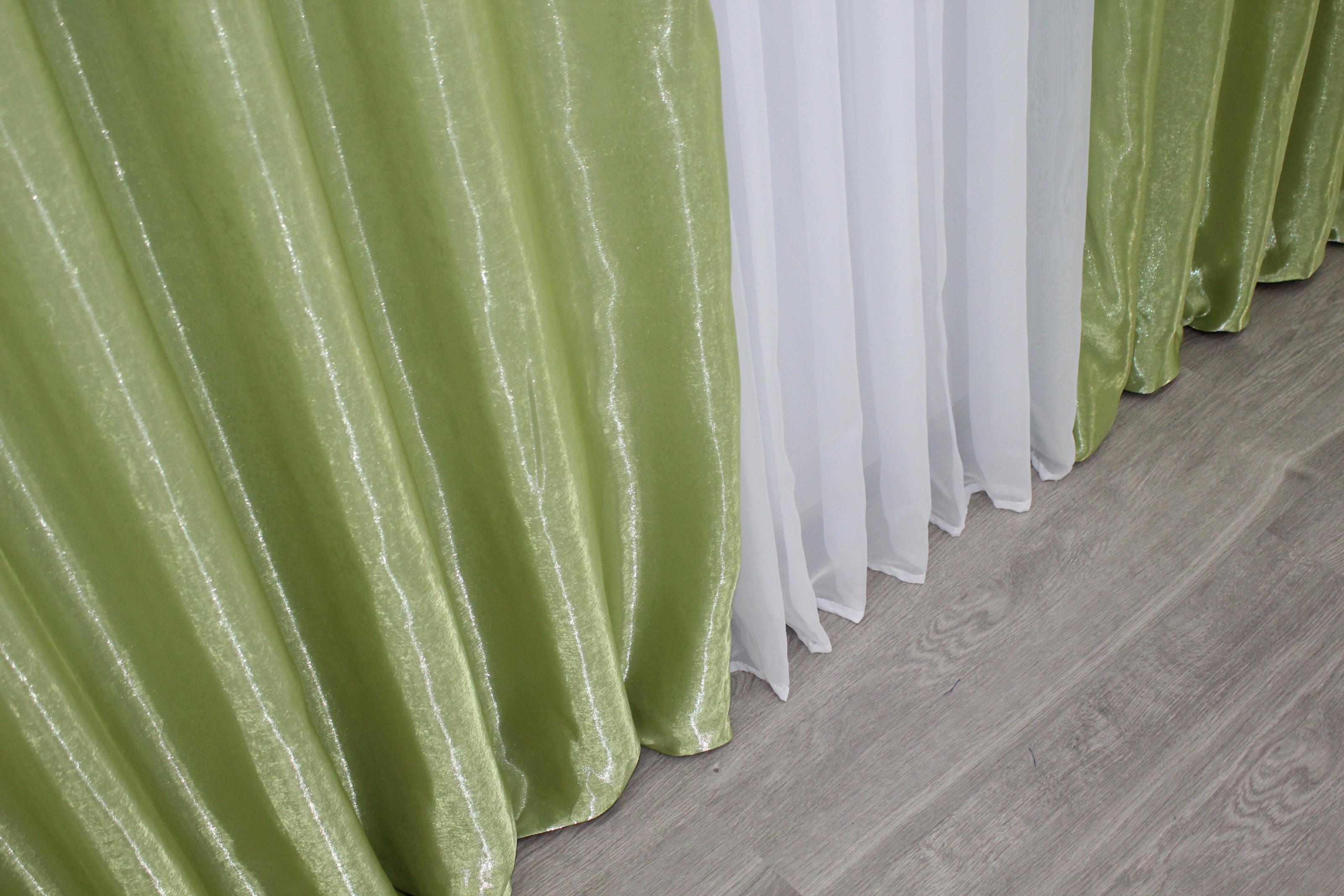 Комплект штор VR-Textil Атлас Монорей № 1081ш 100х270 см 2 шт. Светло-оливковый (31-391) - фото 7 Комплект штор VR-Textil Атлас Монорей № 1081ш 100х270 см 2 шт. Светло-оливковый (31-391) - фото 7