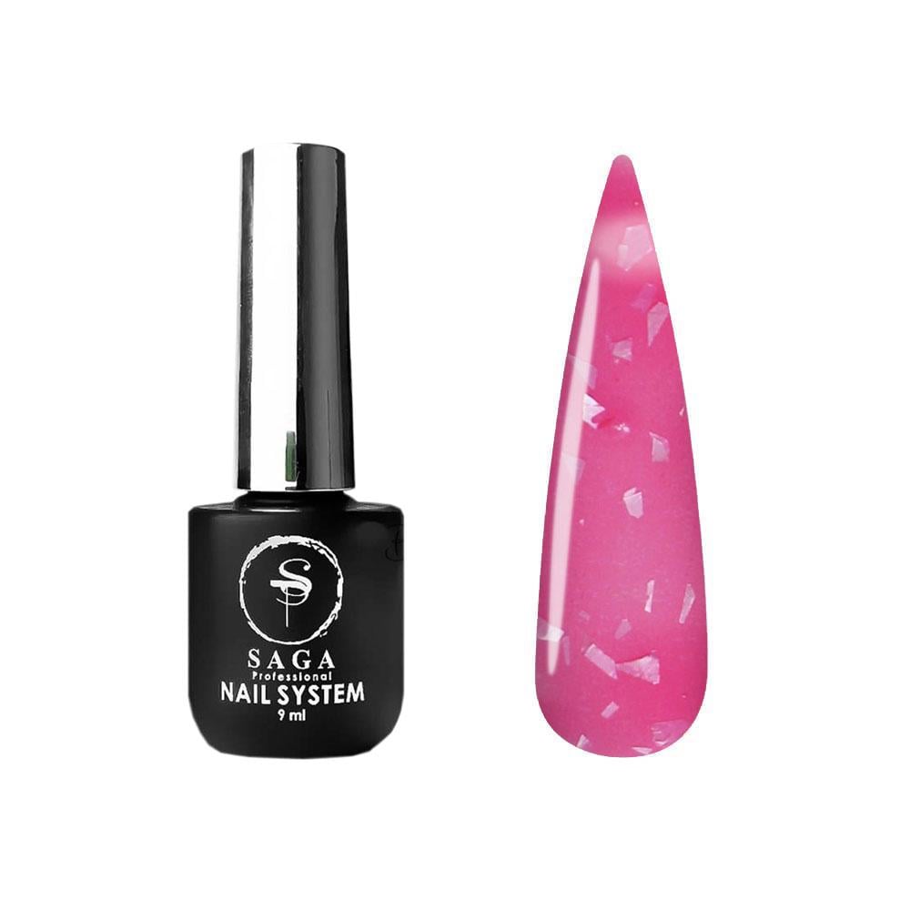 База для гель-лака с поталью Saga Professional Leaf Base 10 выравнивающая с эффектом дизайна 9 мл (29422)