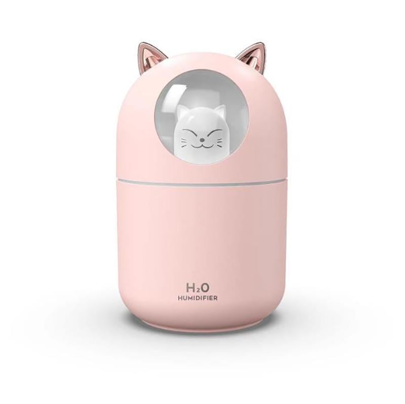 Портативний зволожувач повітря-нічник Humidifier A205 Кошеня Рожевий (1009079-Pink)