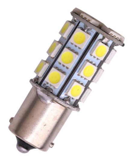 Лампа світлодіодна з цоколем 1156 BA15s P21W 27 SMD 5050 12V Білий