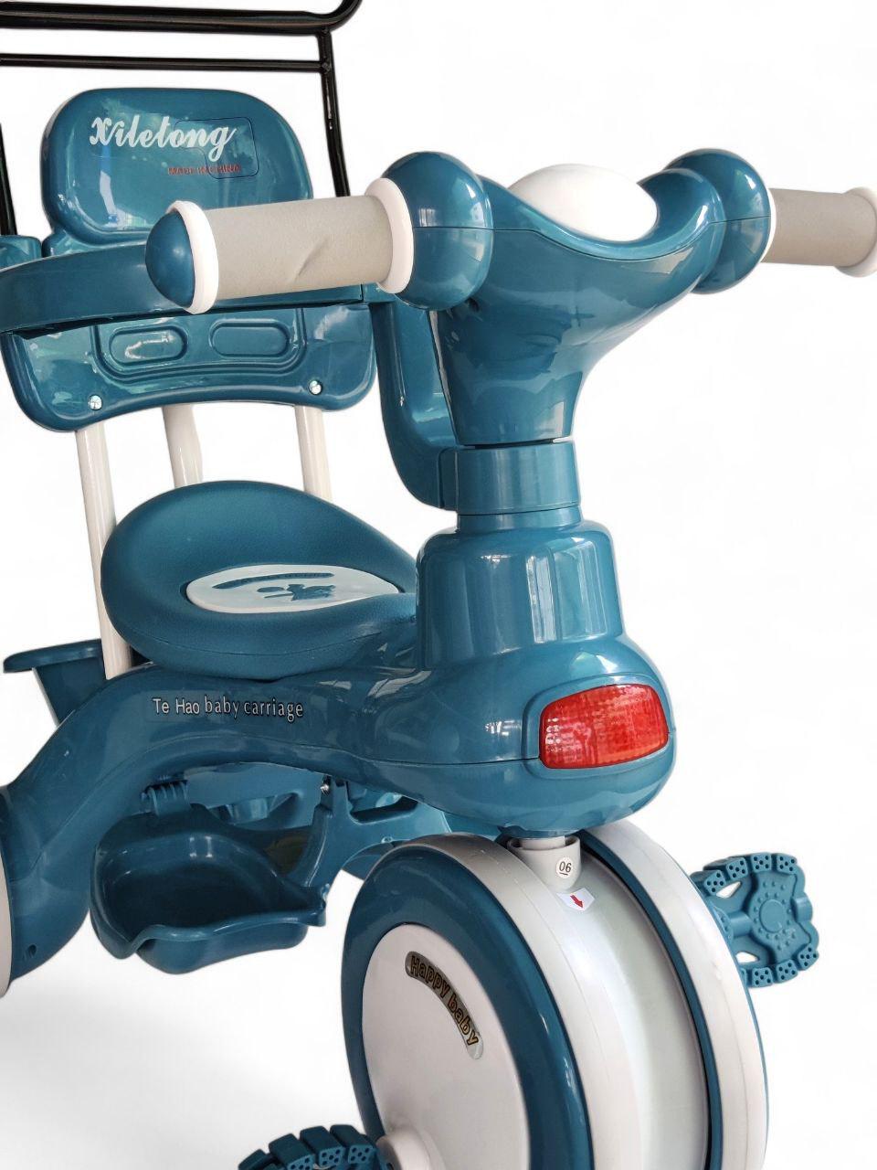 Детский велосипед с родительской ручкой и козырьком Xilelong XLT618-2 трехколесный до 60 кг Мятный (XLT618-2r-s3) - фото 2 Детский велосипед с родительской ручкой и козырьком Xilelong XLT618-2 трехколесный до 60 кг Мятный (XLT618-2r-s3) - фото 2