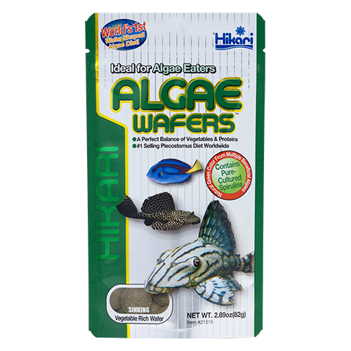 Корм донний Hikari Tropical Algae Wafers для рослиноїдних сомів анциструс 12+ см диски 15-20 мм тонучий 82 г (21316)