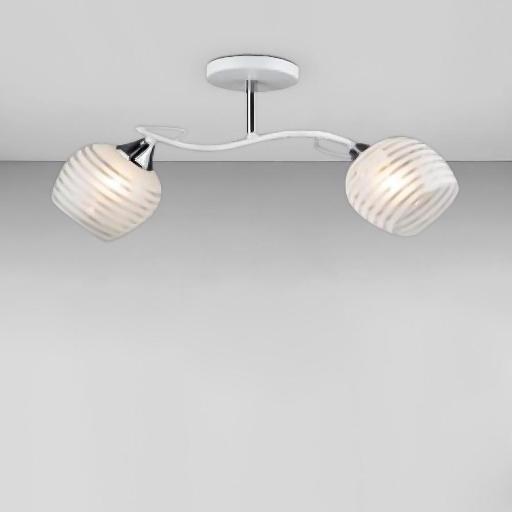 Люстра потолочная Light House SRS-18941/2 в полоску Белый/Хром/Белый