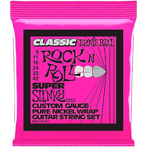 Струны для электрогитары Ernie Ball 2253 Classic Pure Nickel 9-42 Super Slinky (646)