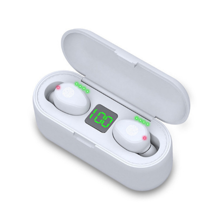 Навушники бездротові Bluetooth v5.1-F9 White (1838)