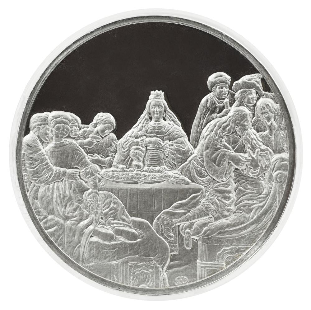 Коллекционная монета США Памятная медаль 1972-1976 Серебро Proof Рембрандт Свадьба Самсона Ag 925° 67 г (35867421)
