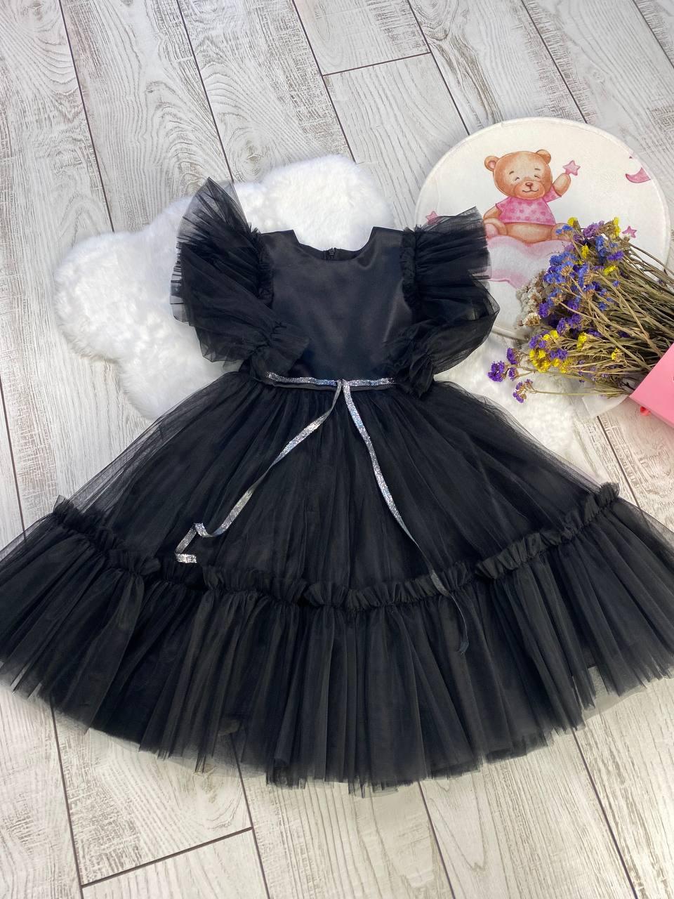 Платье праздничное для девочки Венздей 128 см Черный (2241789428) - фото 4 Платье праздничное для девочки Венздей 128 см Черный (2241789428) - фото 4